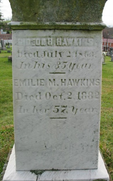 Emilie Hawkins tombstone